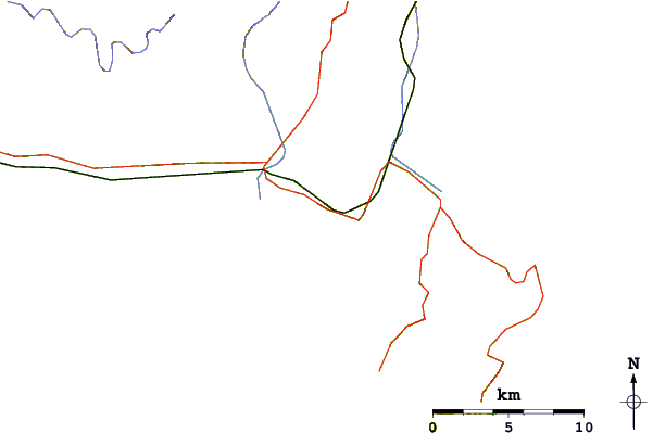 Roads and rivers around Blacks Reef