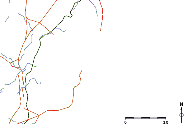 Roads and rivers around Blacksmiths Beach