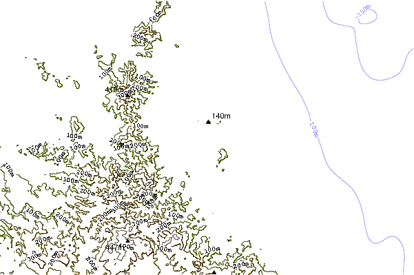 Shoreline around Bland Bay