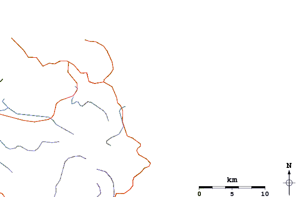 Roads and rivers around Bland Bay