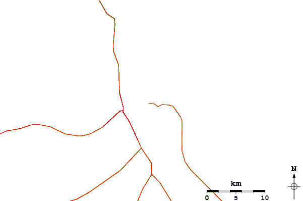 Roads and rivers around Blonde Reef