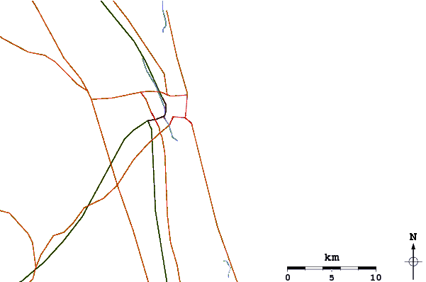 Roads and rivers around Blowhole