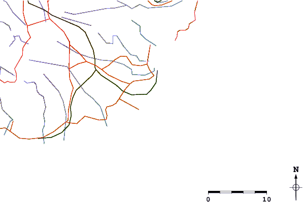 Roads and rivers around Blue Bay