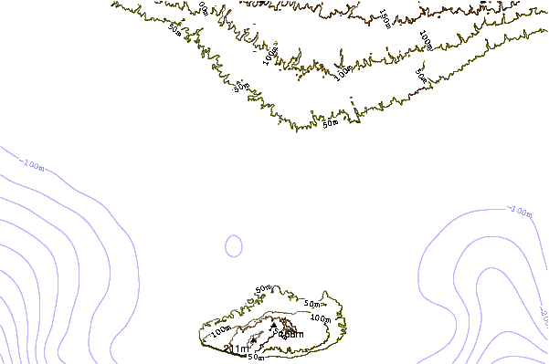 Shoreline around Blue Ocean