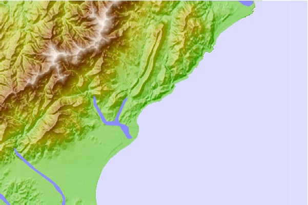 Surf breaks located close to Blue Duck Stream