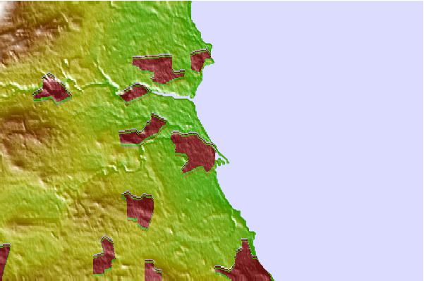 Surf spots located close to Blyth Beach