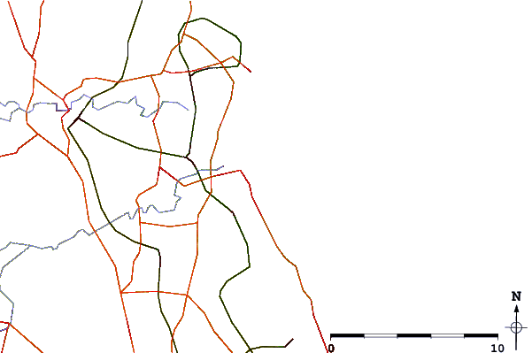 Roads and rivers around Blyth Beach