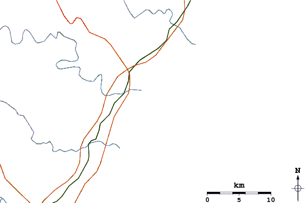 Roads and rivers around Blythedale