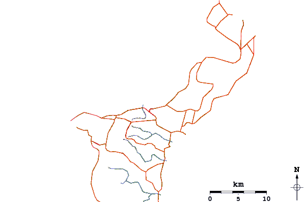 Roads and rivers around Boat Basin Lefts