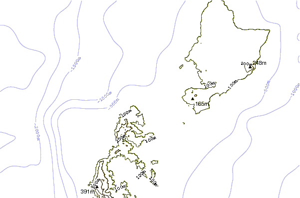 Shoreline around Boat Basin Rights