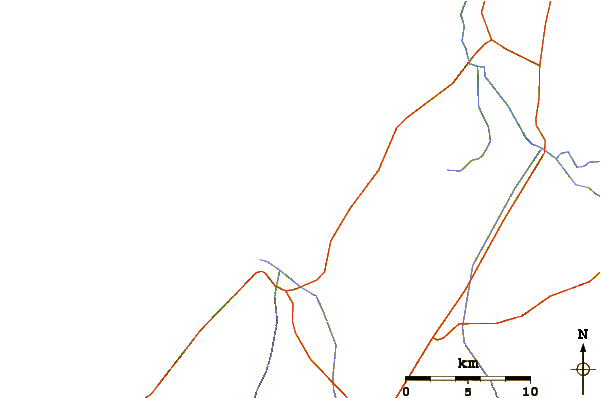 Roads and rivers around Boats Point
