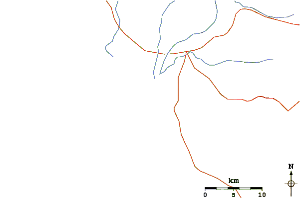 Roads and rivers around Boca de Apisa
