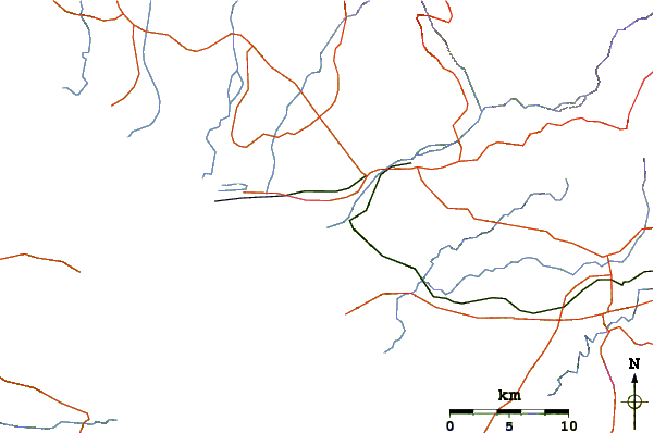 Roads and rivers around Boca Barranca