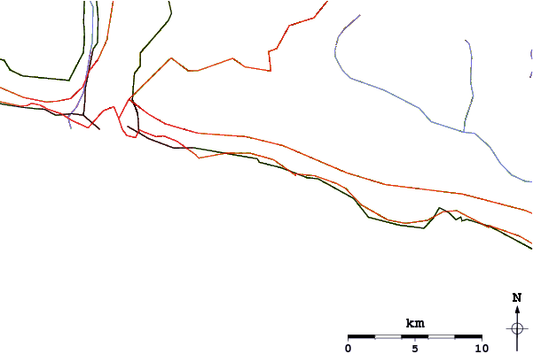 Roads and rivers around Bogliasco