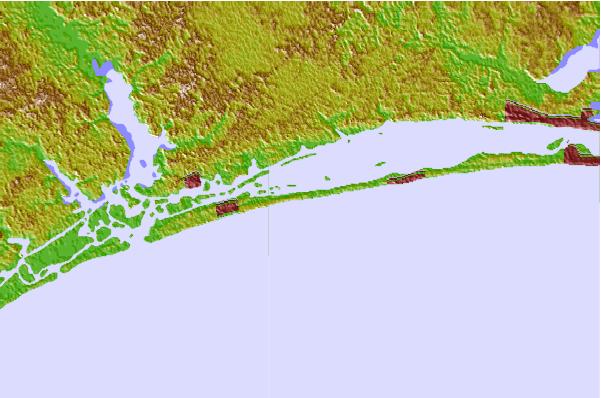 Surf spots located close to Bogue Pier