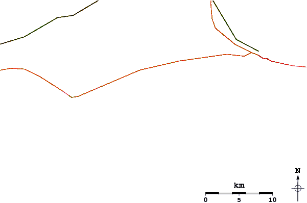 Roads and rivers around Bogue Pier