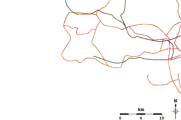 Roads and rivers around Bolina