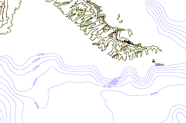 Shoreline around Bomboras
