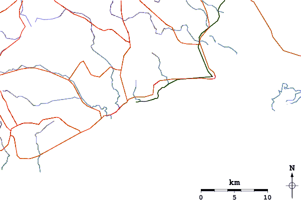 Roads and rivers around Boomer Beach