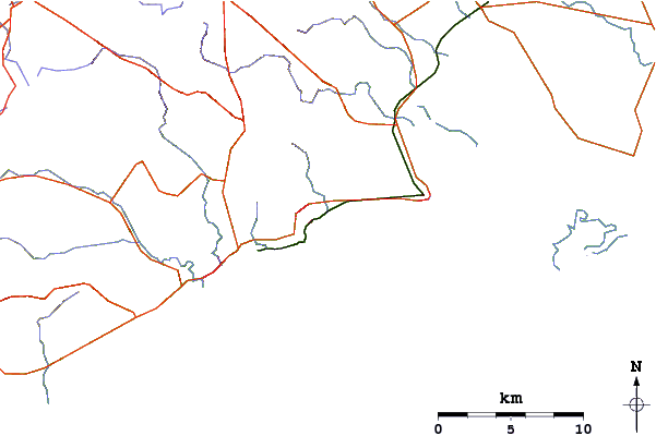 Roads and rivers around Boomer Beach