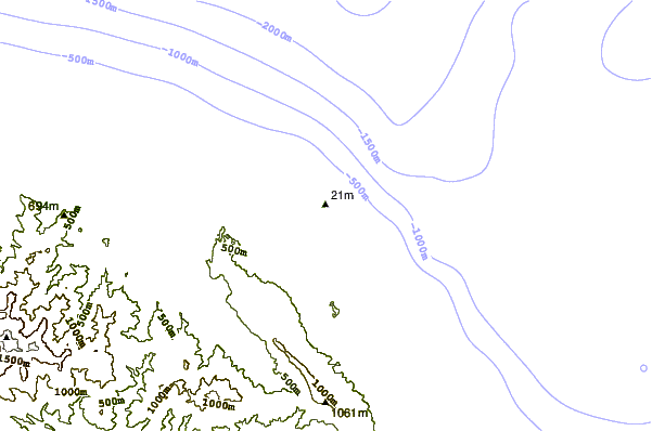 Shoreline around Boston Bay