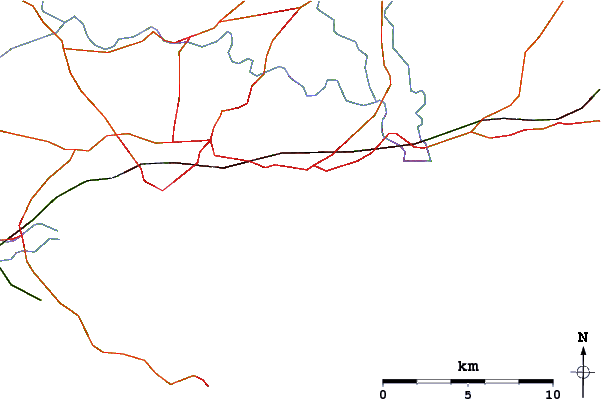 Roads and rivers around Bournemouth Pier