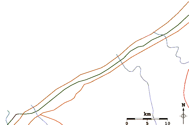 Roads and rivers around Bouznika Plage