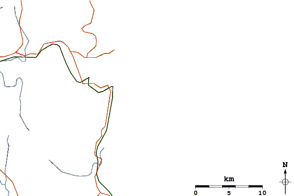 Roads and rivers around Bowentown Bar