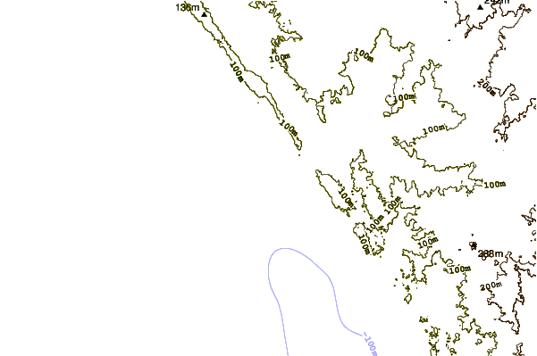 Shoreline around Bowes Rivermouth