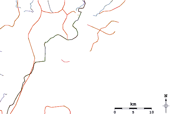 Roads and rivers around Box Head