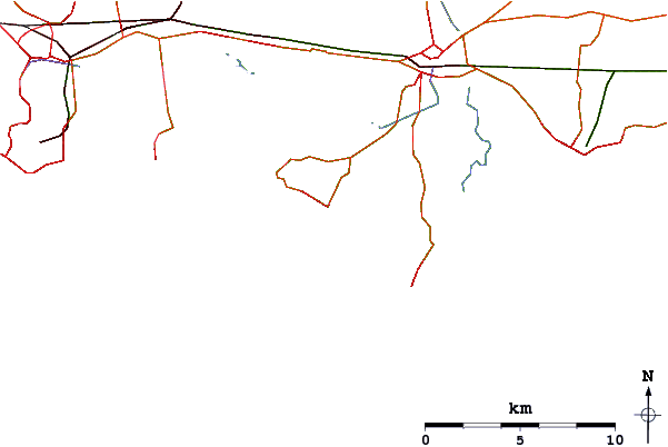 Roads and rivers around Bracklesham