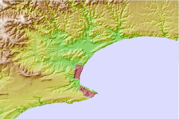 Surf breaks located close to Brak River