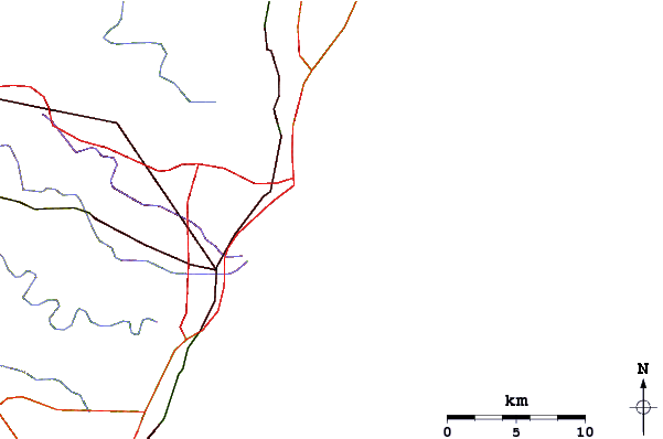 Roads and rivers around Brighton Beach