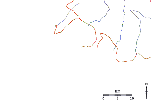 Roads and rivers around British Beach