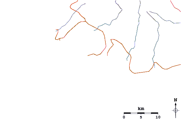Roads and rivers around British Beach
