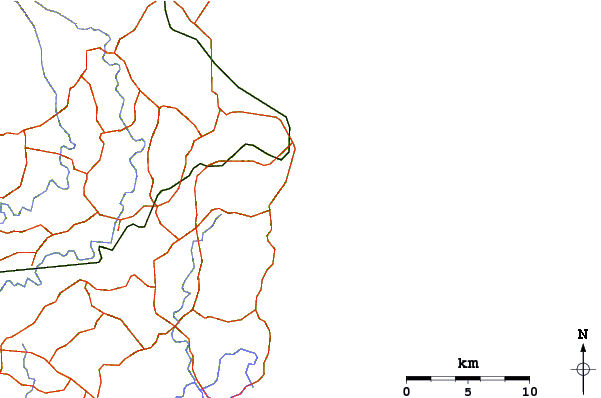 Roads and rivers around Broken Head