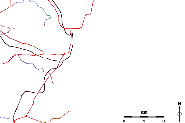 Roads and rivers around Bronte Reef or Bunnies