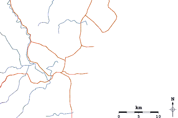Roads and rivers around Broulee Main Beach (S end)