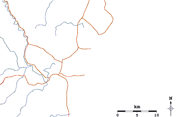 Roads and rivers around Broulee North