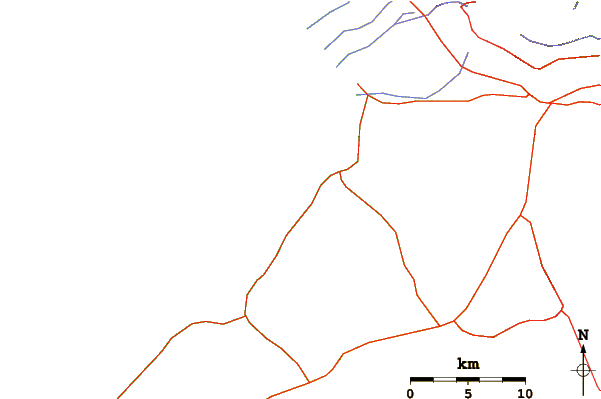 Roads and rivers around Browns