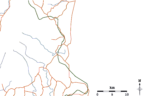 Roads and rivers around Brunswick River