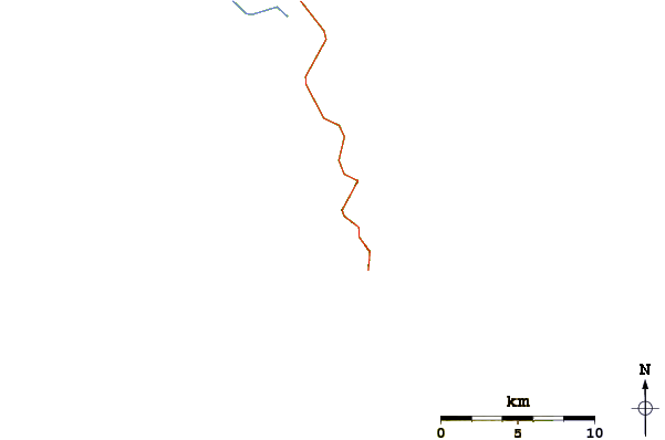 Roads and rivers around Buckleys Reef (Wilsons Promontory)