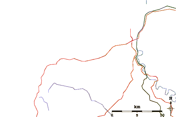 Roads and rivers around Bucks Mills