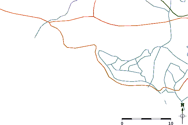 Roads and rivers around Bud Bud