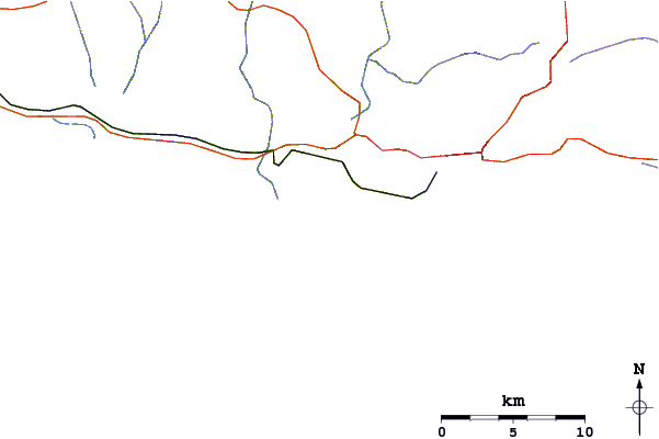 Roads and rivers around Buffalo Bay