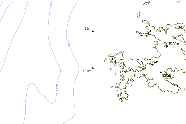 Shoreline around Buggerru