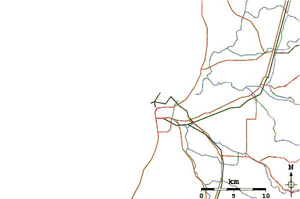 Roads and rivers around Bunbury Ammos