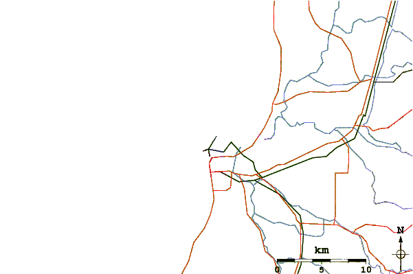 Roads and rivers around Bunbury BP Reef