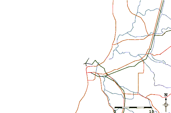 Roads and rivers around Bunbury Fragles