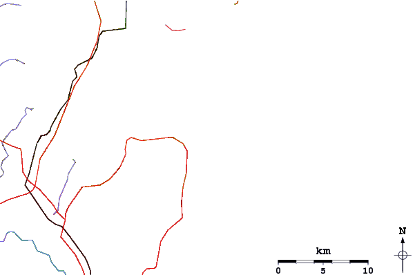 Roads and rivers around Bungan Beach